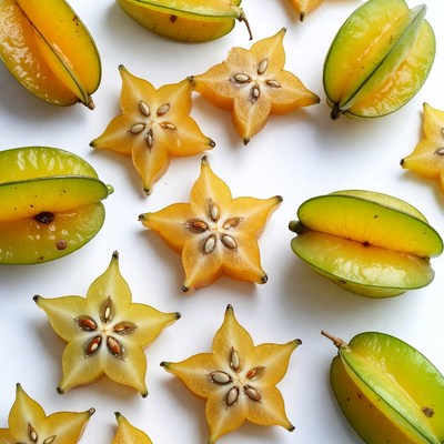 Fresh Carambola Starfruit Slices