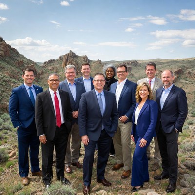 Group of business professionals outdoors