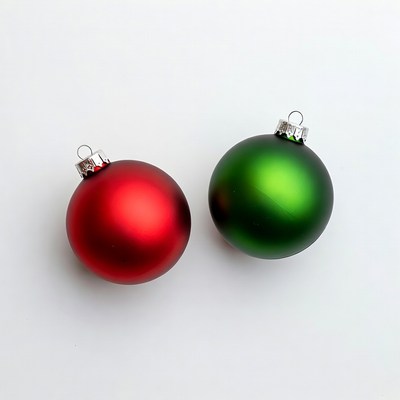 Red and Green Christmas Ornaments