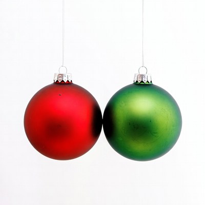 Red and Green Hanging Christmas Ornaments