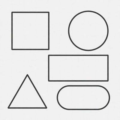 Basic Geometric Shapes Outline