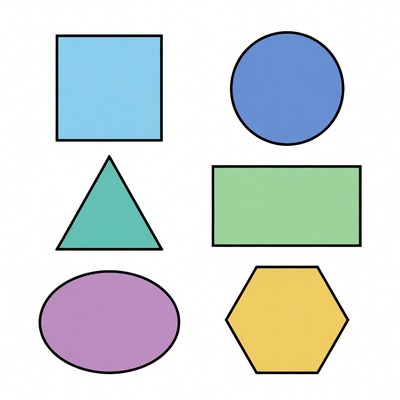 Colorful Basic Shapes Illustration
