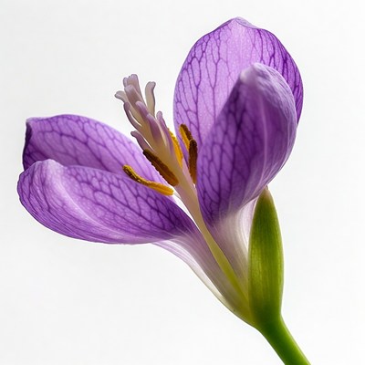 Purple Crocus Flower Blooming