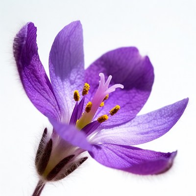 Purple flower with yellow stamens