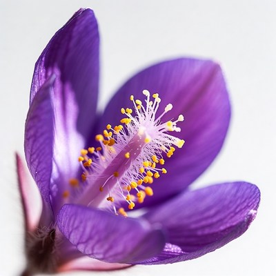 Purple flower with yellow stamens