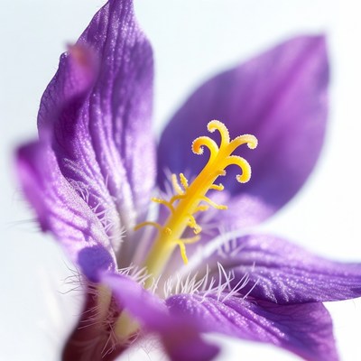 Purple flower with yellow stamens