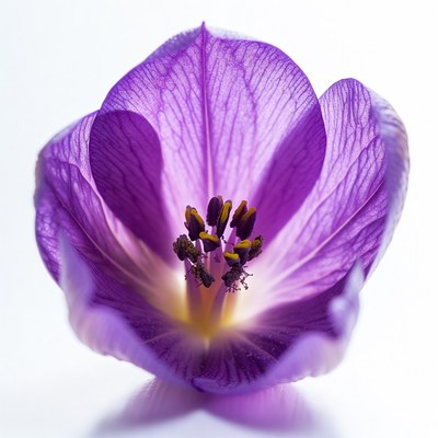 Purple Tulip Flower Close-Up