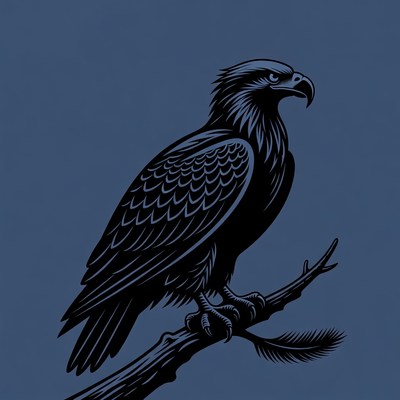 Bald Eagle Perched on Branch
