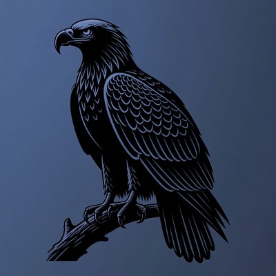 Bald Eagle Perched on Branch