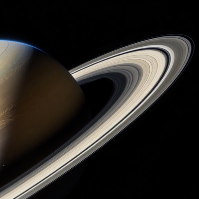 Saturn with Titan moon