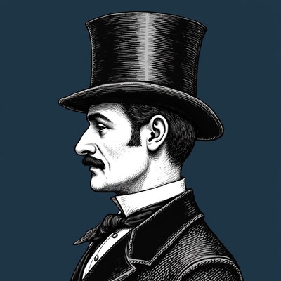Victorian man in top hat