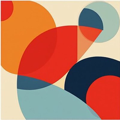 Abstract Overlapping Color Circles