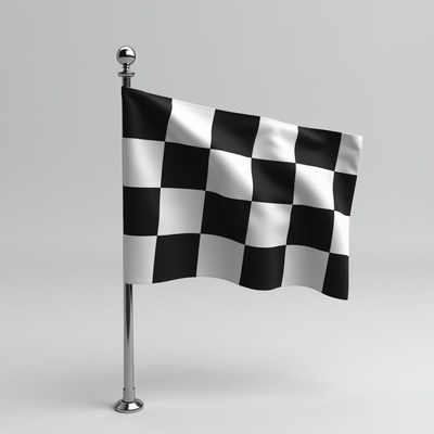 Checkered Flag on Pole