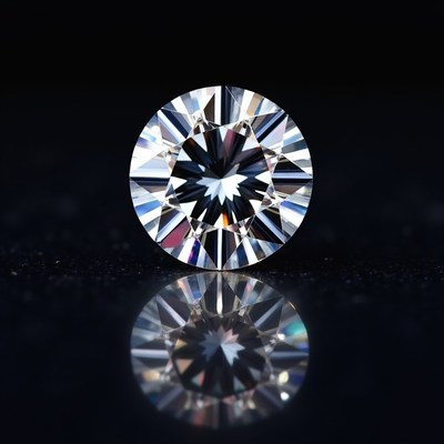 Sparkling Diamond on Black Background