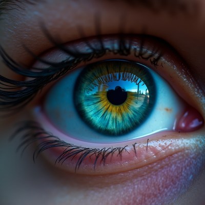 Close-up of blue eye