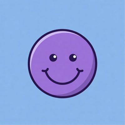Purple Smiley Face Icon