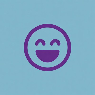 Purple Laughing Emoji Icon