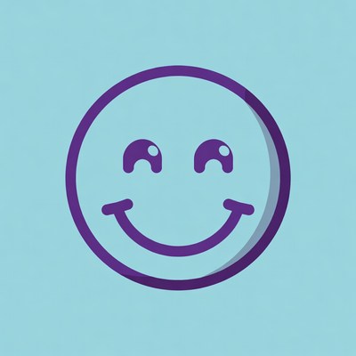 Purple Smiley Face Icon