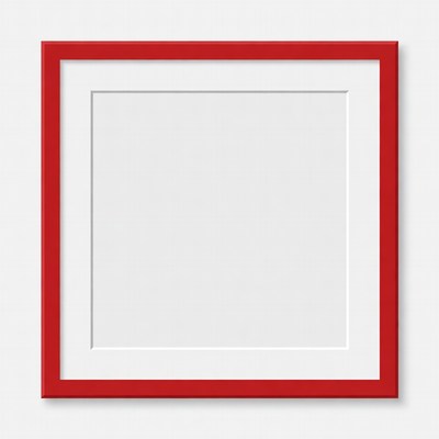 Red Framed Empty Picture Frame