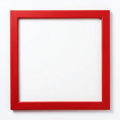Red Picture Frame with White Mat