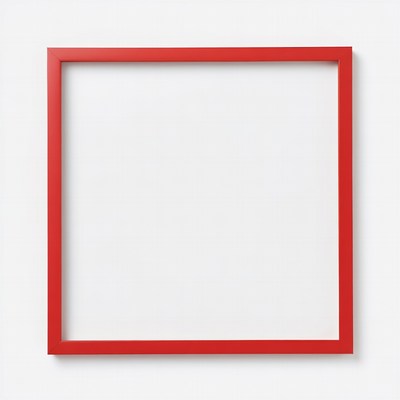 Red Framed Empty Picture Frame