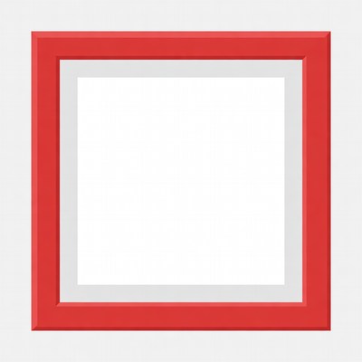 Red Picture Frame with White Mat