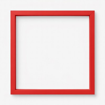 Red Picture Frame Isolated