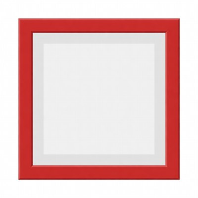 Red Picture Frame with White Mat
