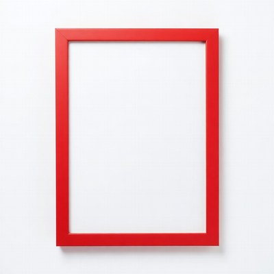 Red Empty Picture Frame