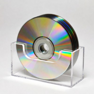 Stack of CDs in Clear Holder