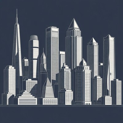 New York City Skyline Silhouette
