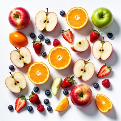 Fresh Fruit Flat Lay