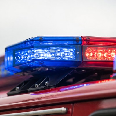 Police Car Flashing Lights