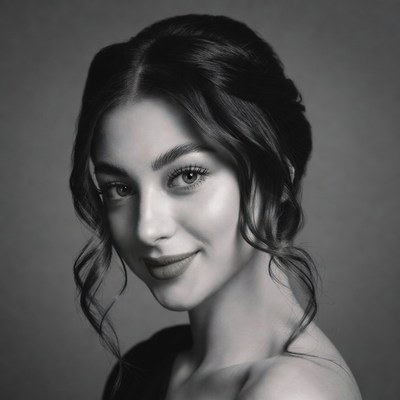 Beautiful woman with elegant updo