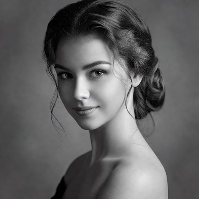 Beautiful woman with elegant updo