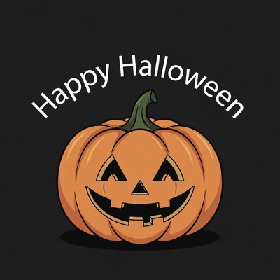 Happy Halloween Jack-o-Lantern Illustration