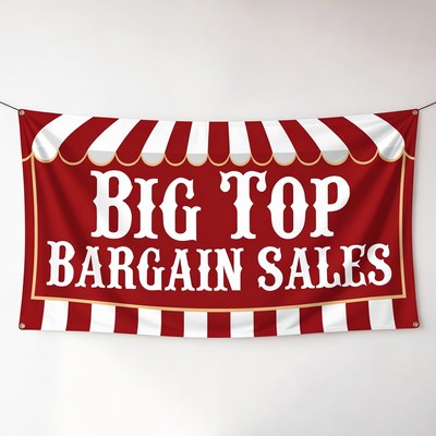 Big Top Bargain Sales Banner
