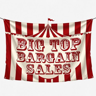 Big Top Bargain Sales Circus Banner
