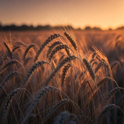 Golden Wheat Field at Sunset
