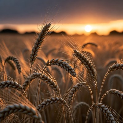 Golden Wheat Field at Sunset