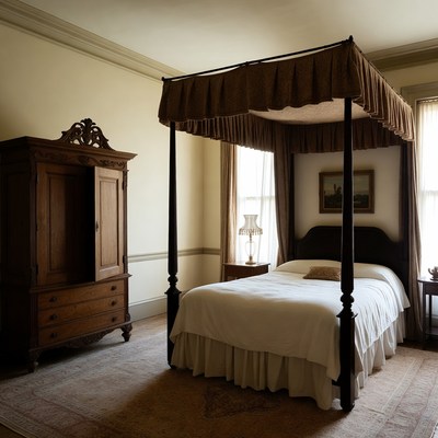 Antique Four-Poster Bed Bedroom