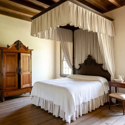 Elegant Canopy Bed in Bedroom