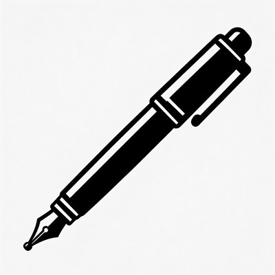Black Fountain Pen Icon