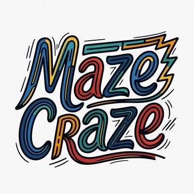 Maze Craze Colorful Typography