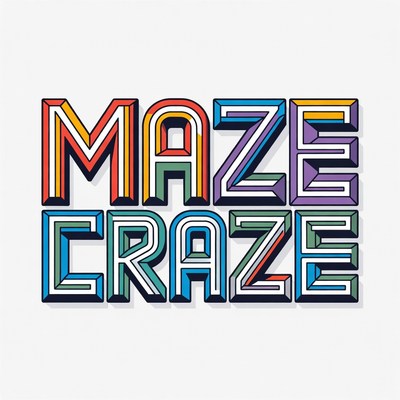 Colorful Maze Craze Typography