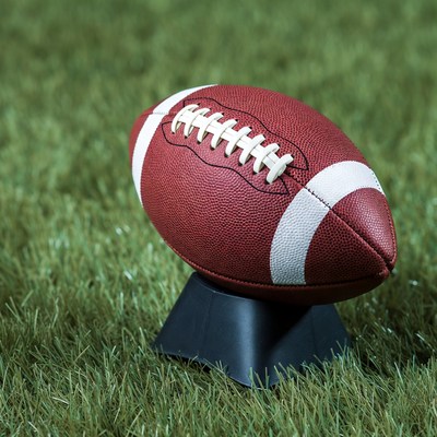 Football on grass field