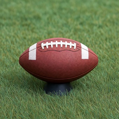 Football on Grass Field
