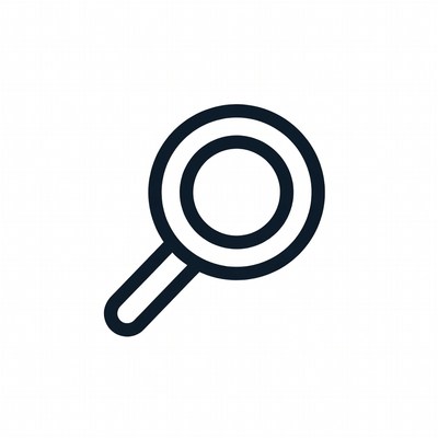 Black Magnifying Glass Icon