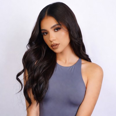 Latina woman in gray tank top