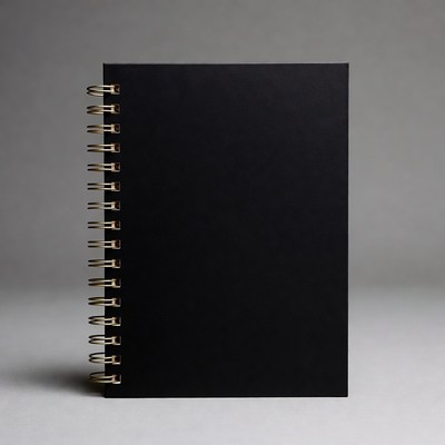 Black Spiral Bound Notebook
